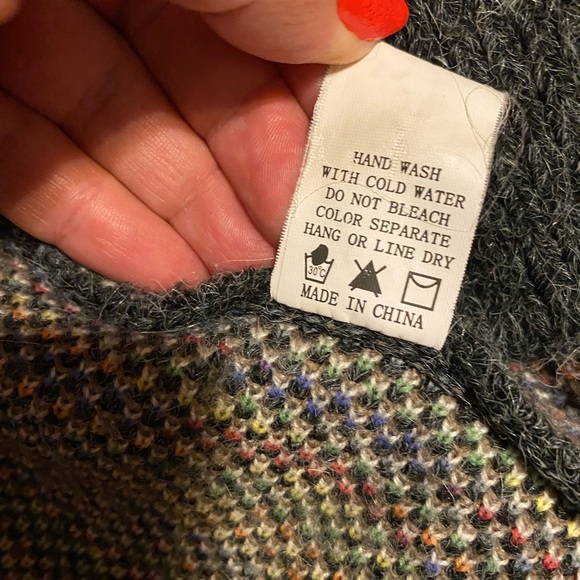 Debut Aztec Print Oversized Open Draped Cardigan Sweater S/M - Picture 13 of 14